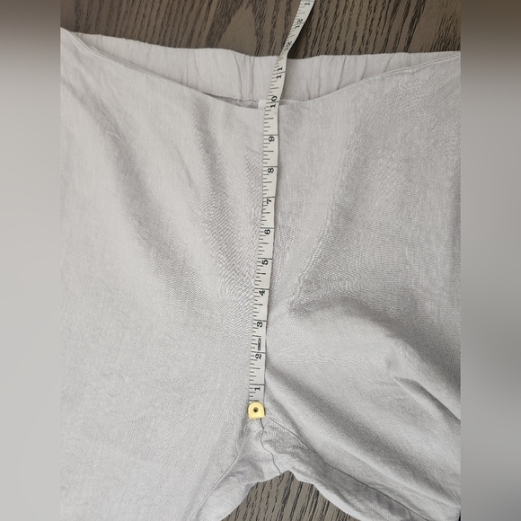 J Jill Linen Blend Crop Pants Womens Large Gray Lightweight Stretch - Picture 7 of 10